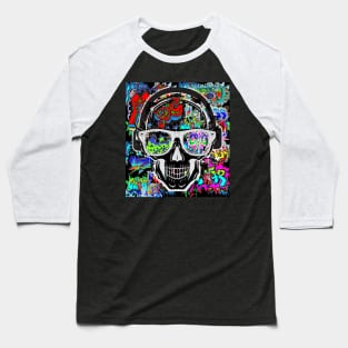 Graffiti Music Skulls Baseball T-Shirt